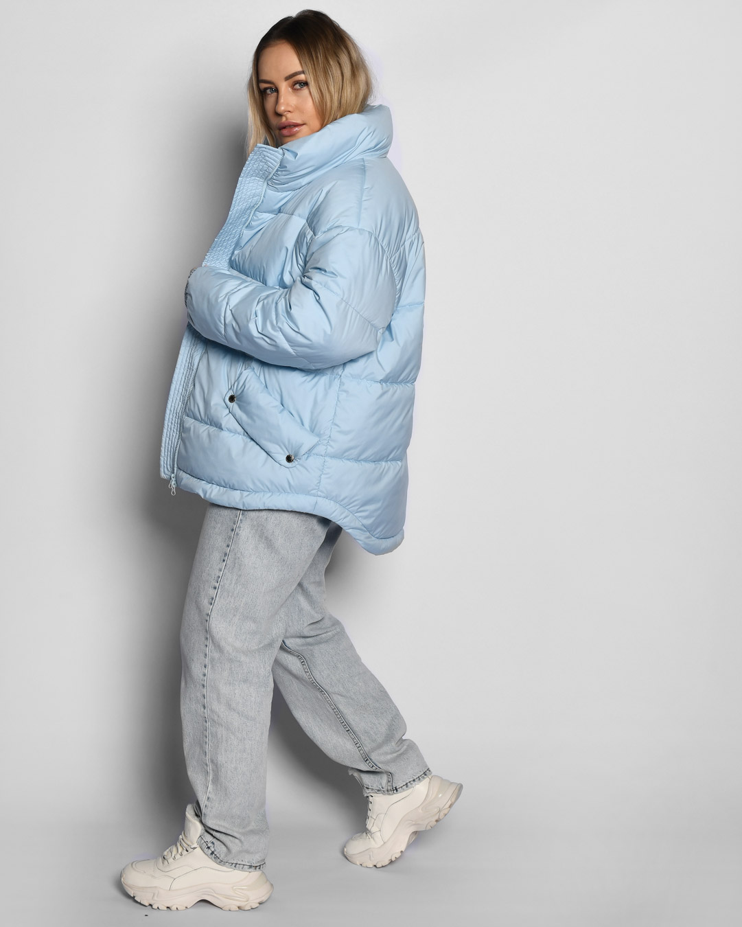 Жіноча демісезонна куртка блакитна | 65246 Жіноча демісезонна куртка блакитна | 65246