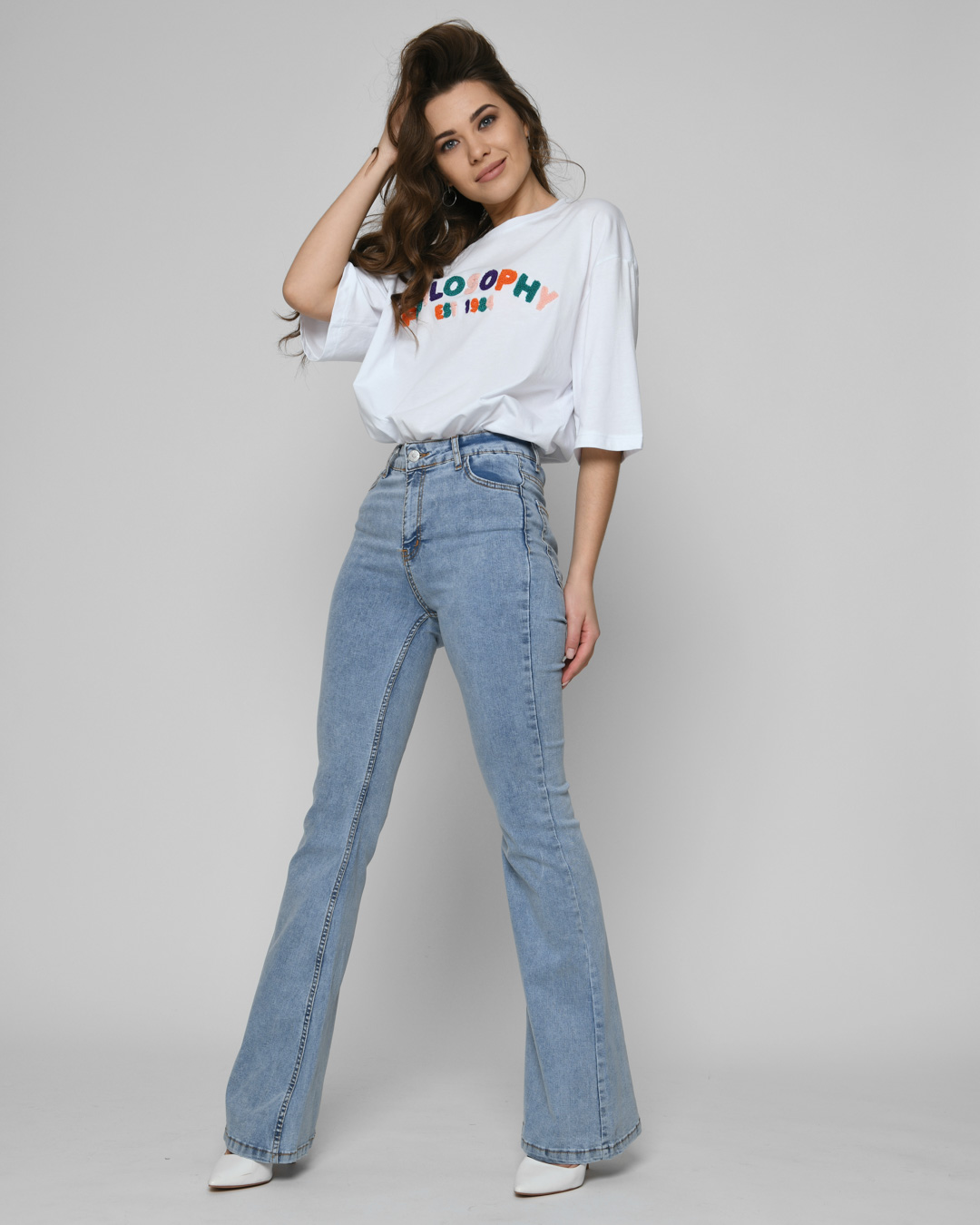 Жіночі джинси еспаньйоли блакитні | 65182