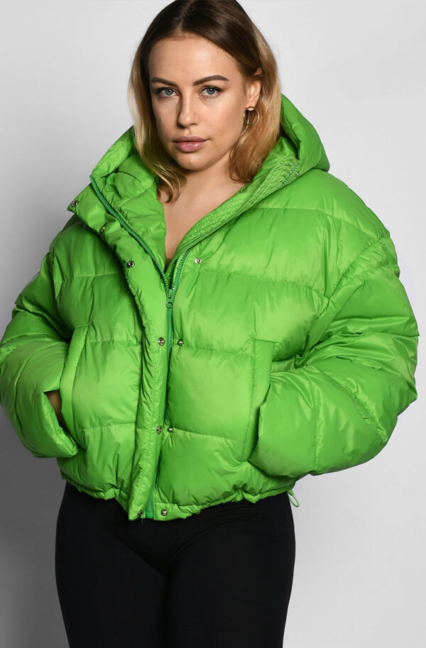 Демісезонна коротка куртка салатова | 64737