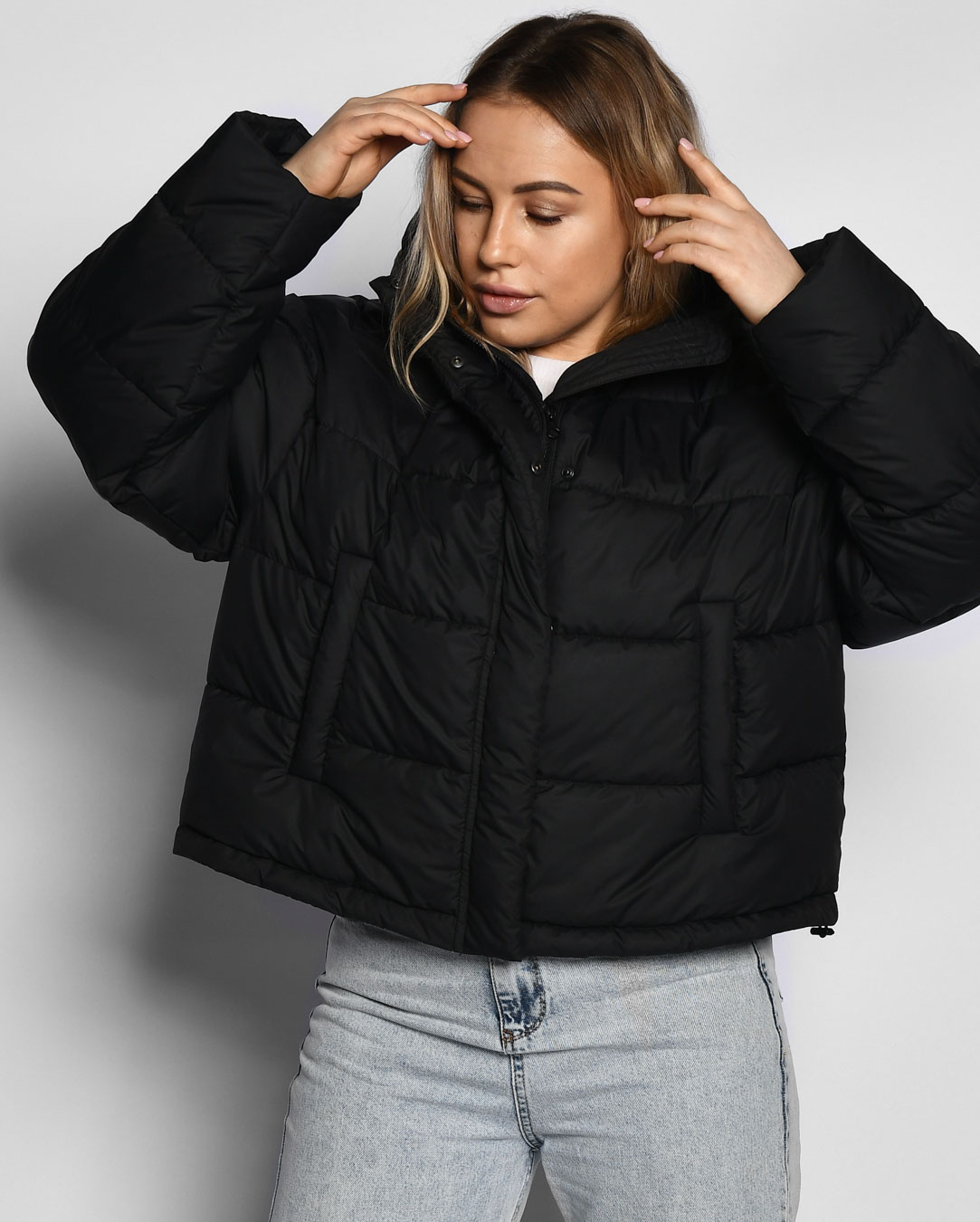 Демісезонна коротка куртка чорна | 64756 Демісезонна коротка куртка чорна | 64756