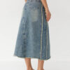 Оригінальна джинсова спідниця міді блакитна | 66278 Оригінальна джинсова спідниця міді блакитна | 66278