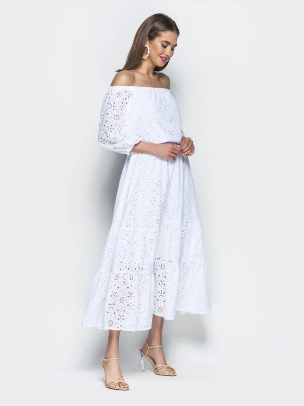 Літнє плаття з прошви біле | 66457