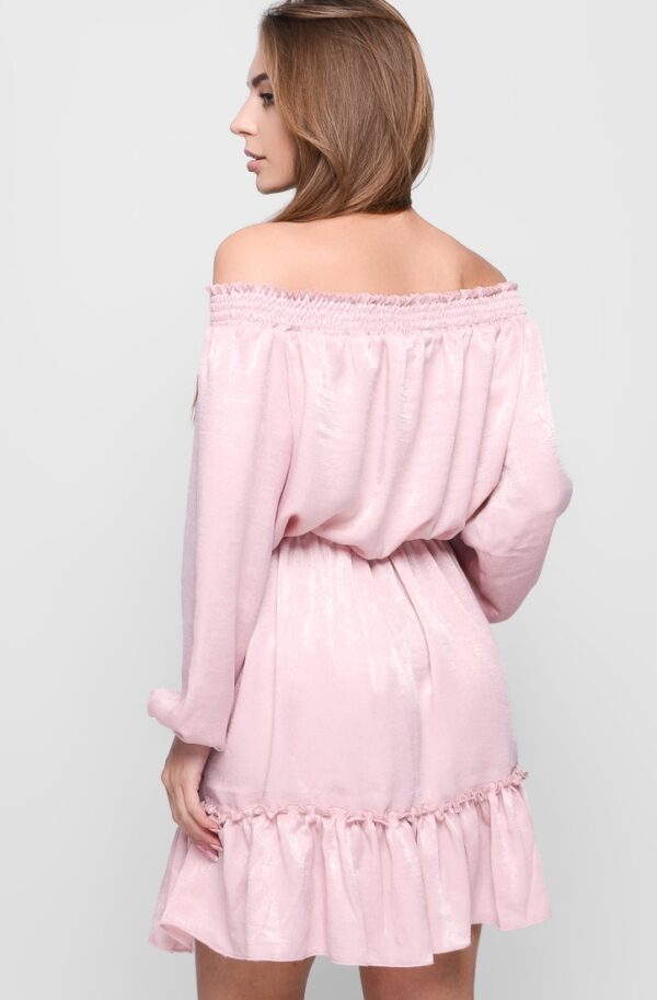 Сукня шовкова рожева фасону Baby Doll | 67385