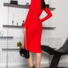 Елегантна трикотажна червона сукня | 68111 Елегантна трикотажна червона сукня | 68111