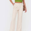 Широкі штани бежеві із завищеною талією | 67993