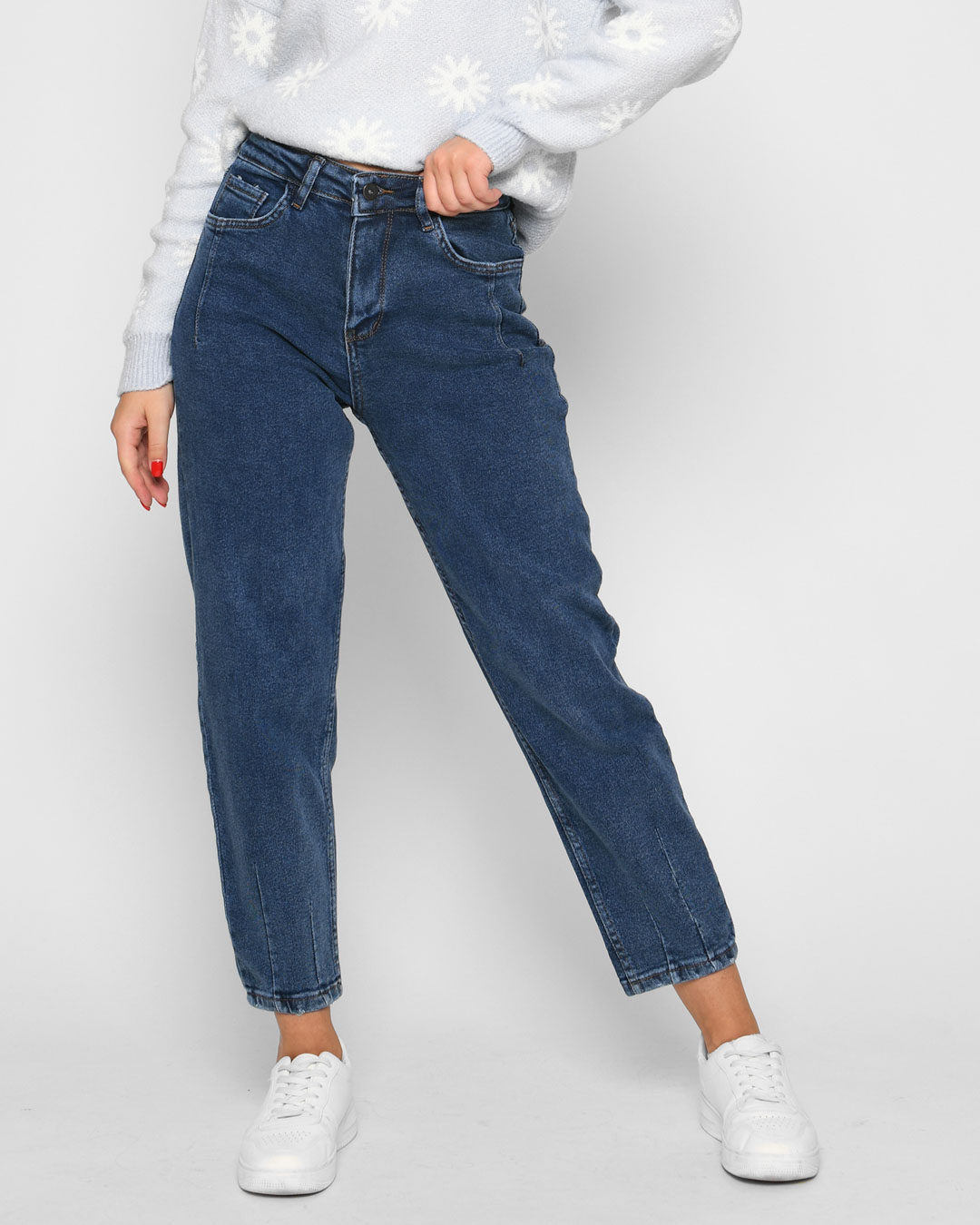 Джинси слоучі синього кольору | 67956