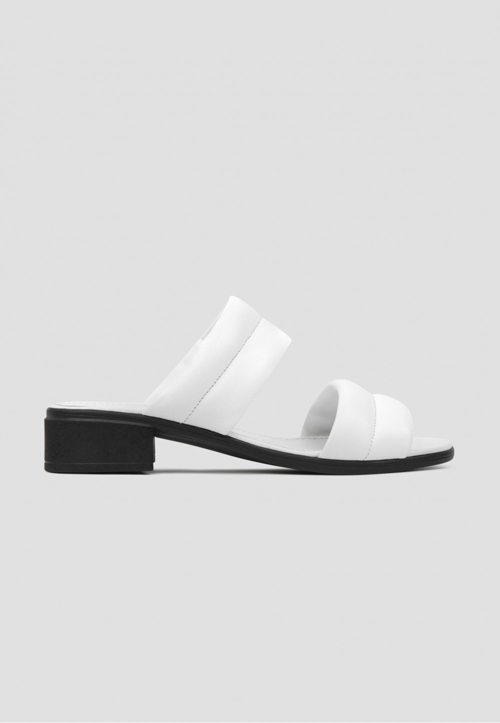 Модні шкіряні шльопанці білі | 68927 Модні шкіряні шльопанці білі | 68927