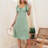 М'ятна міді-сукня із прошви | 69275