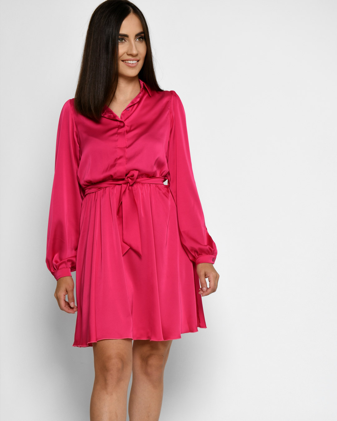 Шовкова мінісукня малинова | 69351 Шовкова мінісукня малинова | 69351