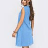 Блакитне плаття-трапеція із прошви | 68588