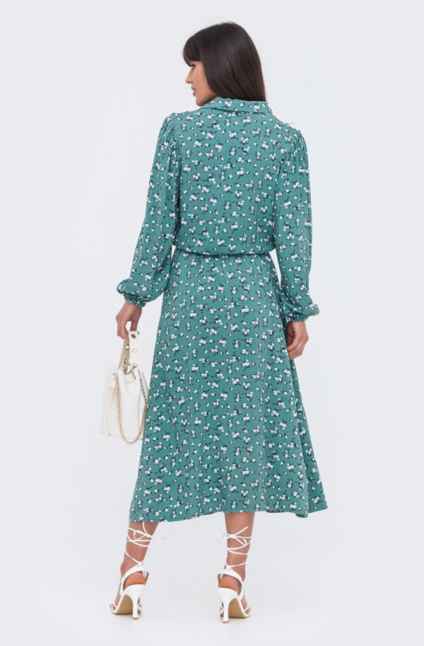 Довге плаття в м'ятний принт | 69435