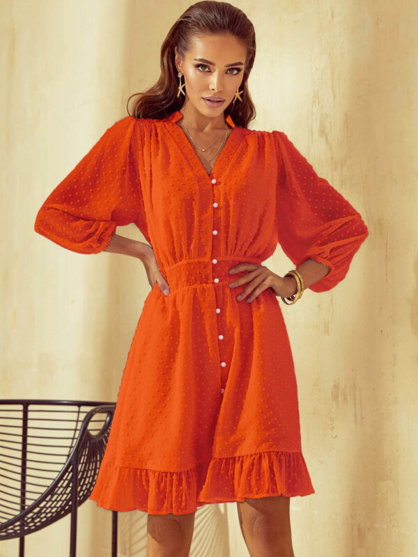 Шифонова міні-сукня помаранчева | 69290