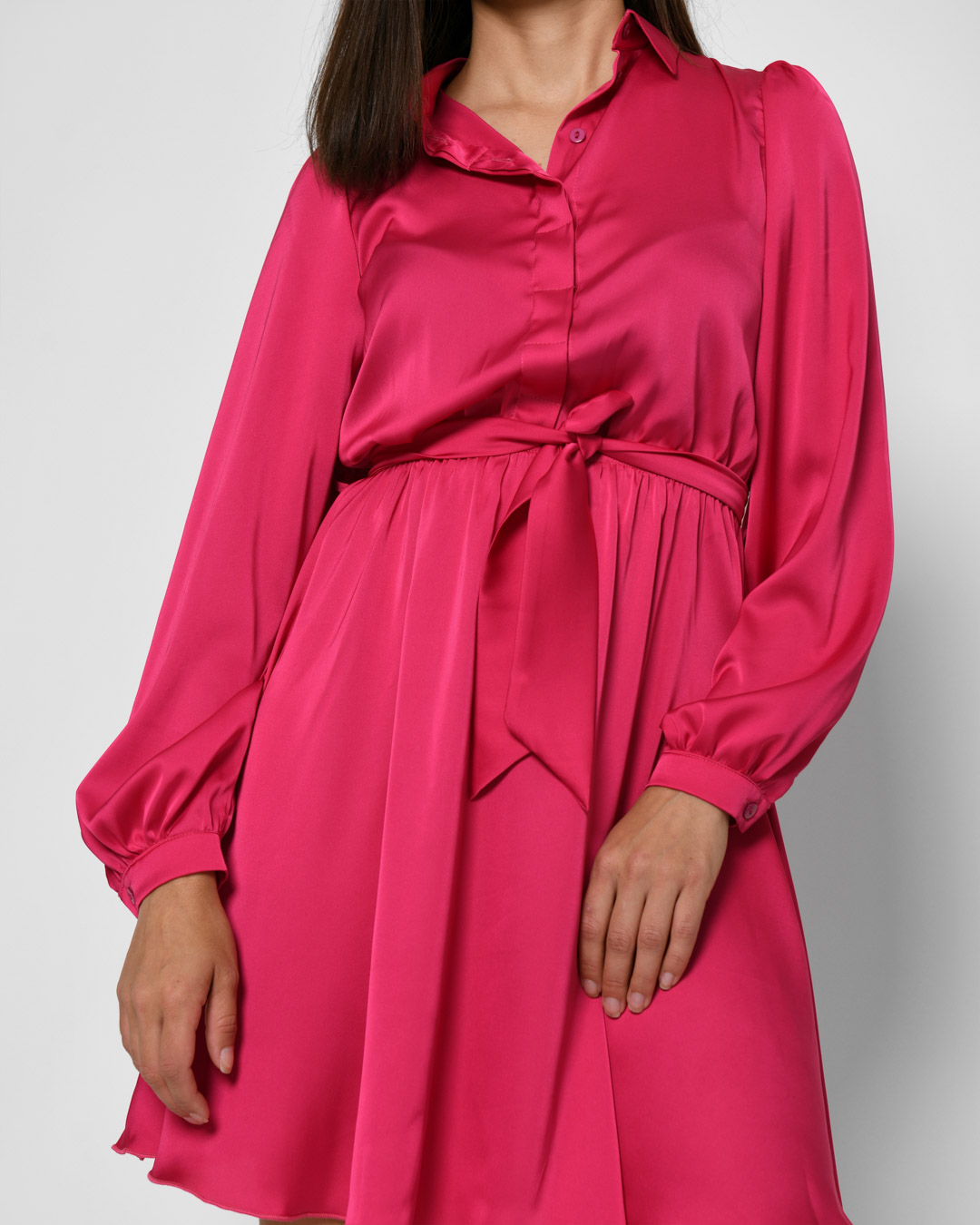 Шовкова мінісукня малинова | 69351 Шовкова мінісукня малинова | 69351