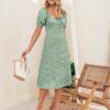М'ятна міді-сукня із прошви | 69275