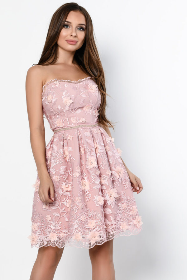 Ажурна сукня бебі-дол рожева | 69363