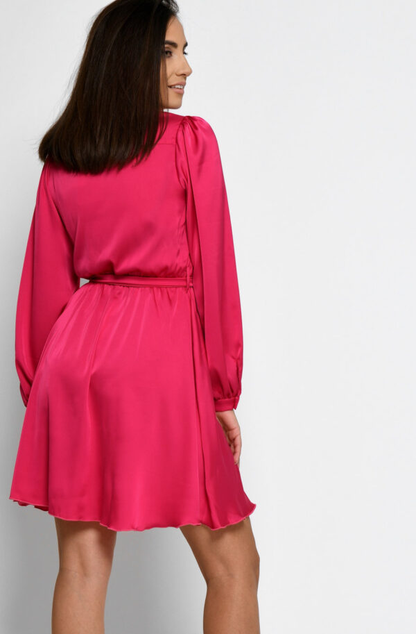 Шовкова мінісукня малинова | 69351