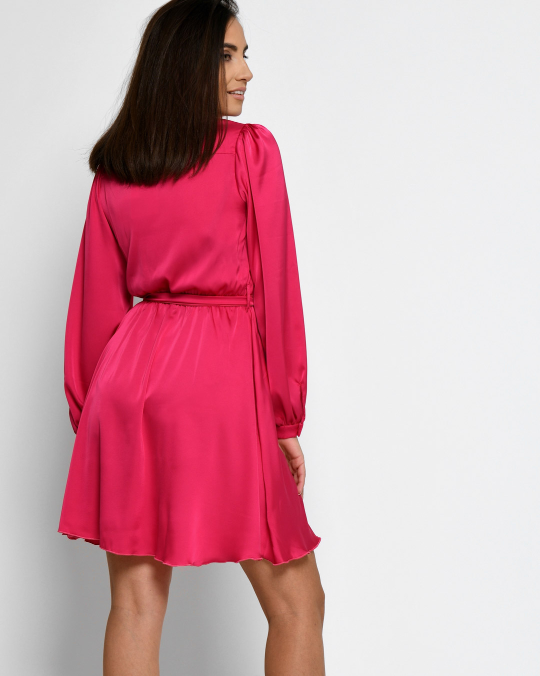 Шовкова мінісукня малинова | 69351 Шовкова мінісукня малинова | 69351