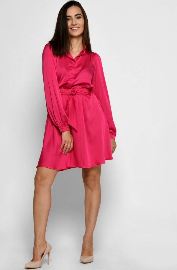 Шовкова мінісукня малинова | 69351