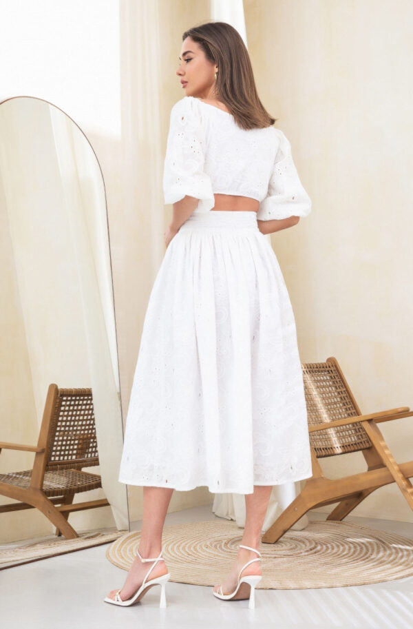 Костюм-двійка з прошви білий | 69108