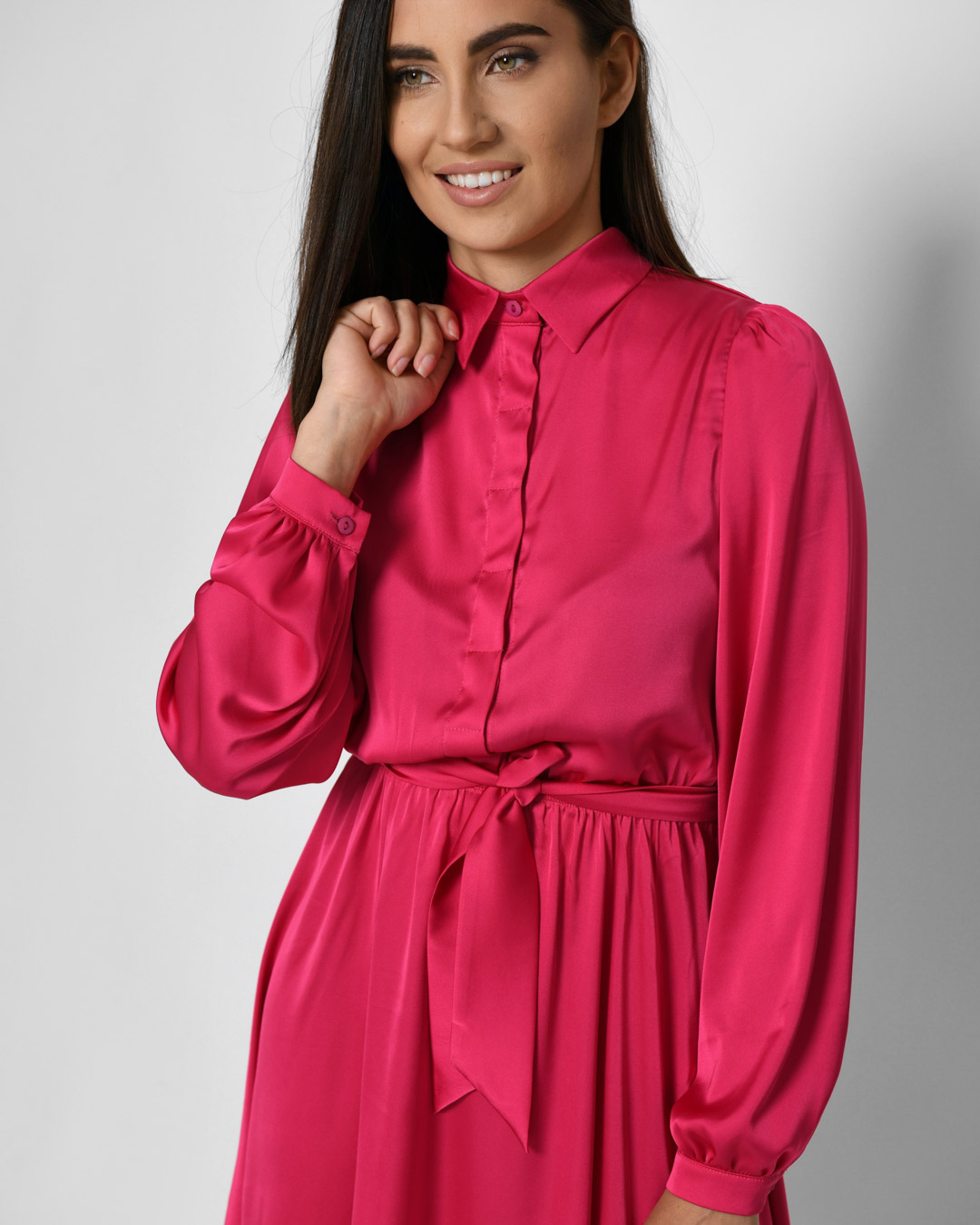 Шовкова мінісукня малинова | 69351 Шовкова мінісукня малинова | 69351