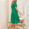 Зелена міді-сукня із прошви | 69256