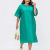 Вільне плаття з прошви смарагдове Plus Size | 70345 Вільне плаття з прошви смарагдове Plus Size | 70345