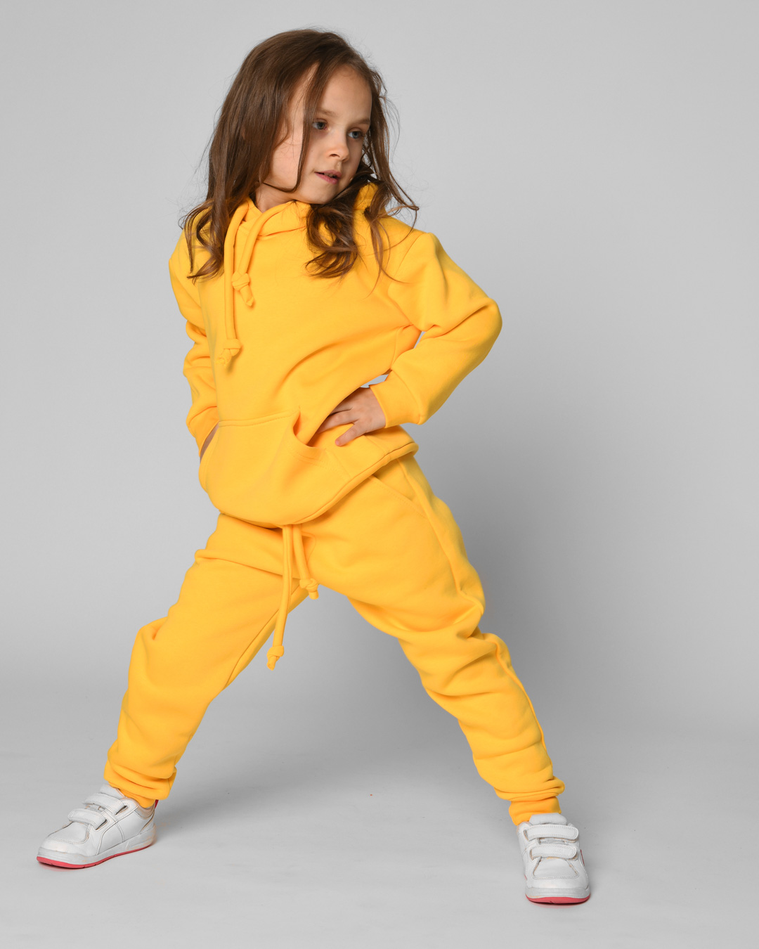 Дитячий теплий спортивний костюм жовтий | 70213 Дитячий теплий спортивний костюм жовтий | 70213