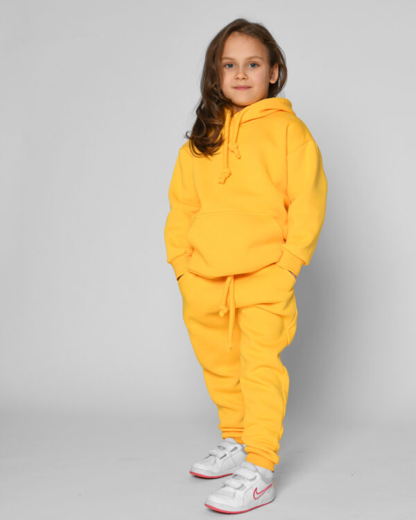 Дитячий теплий спортивний костюм жовтий | 70213