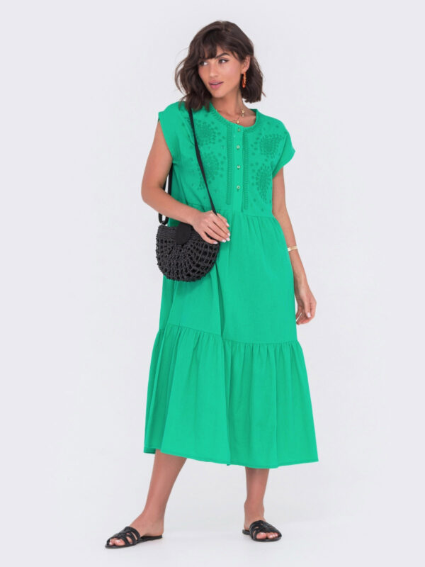 Повсякденна літня сукня зелена | 70299