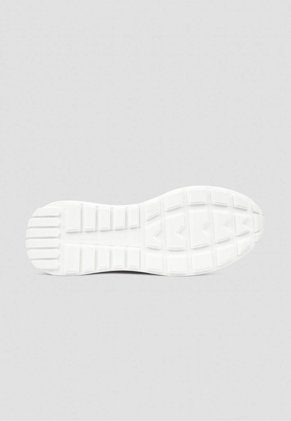 Кросівки сірі зі шкіряним оздобленням | 69674