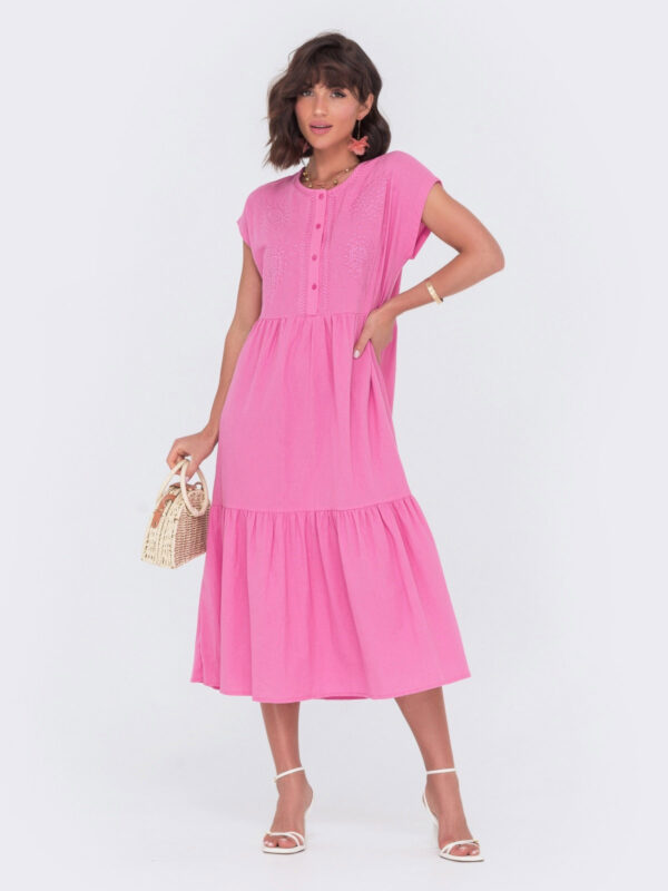 Повсякденна літня сукня рожева | 70282