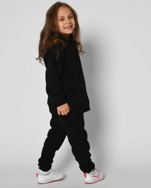 Дитячий теплий спортивний костюм чорний | 70236