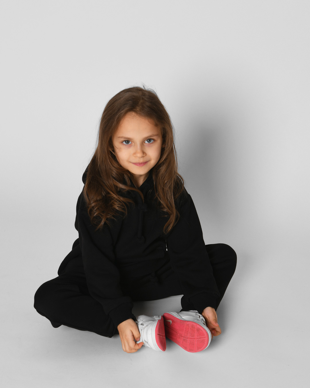 Дитячий теплий спортивний костюм чорний | 70236