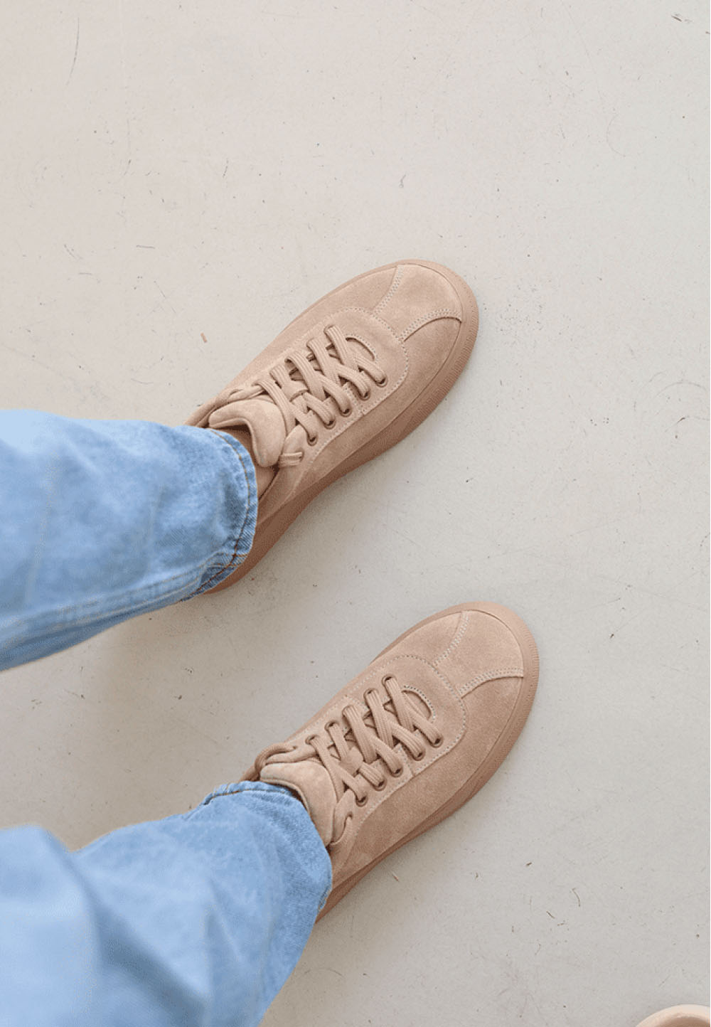 Кеди замшеві бежево-рожеві | 71450