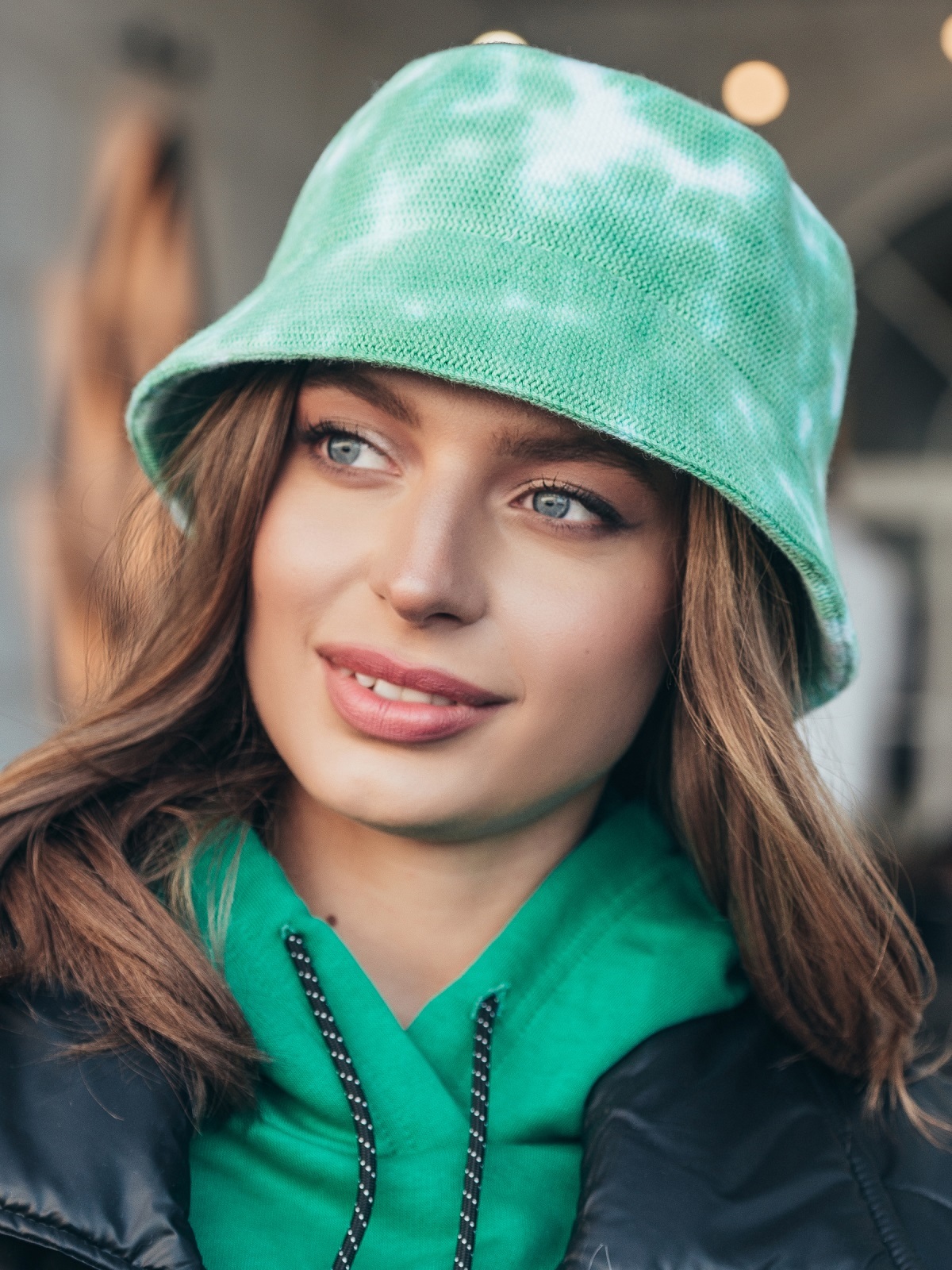 Демісезонна панама зелена на флісі | 71829