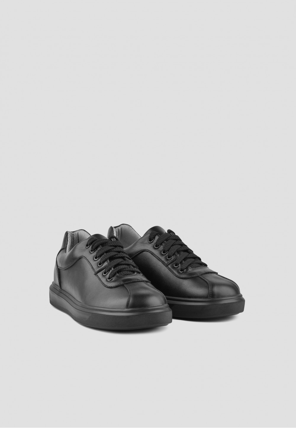 Класичні шкіряні кеди чорні | 71438 Класичні шкіряні кеди чорні | 71438