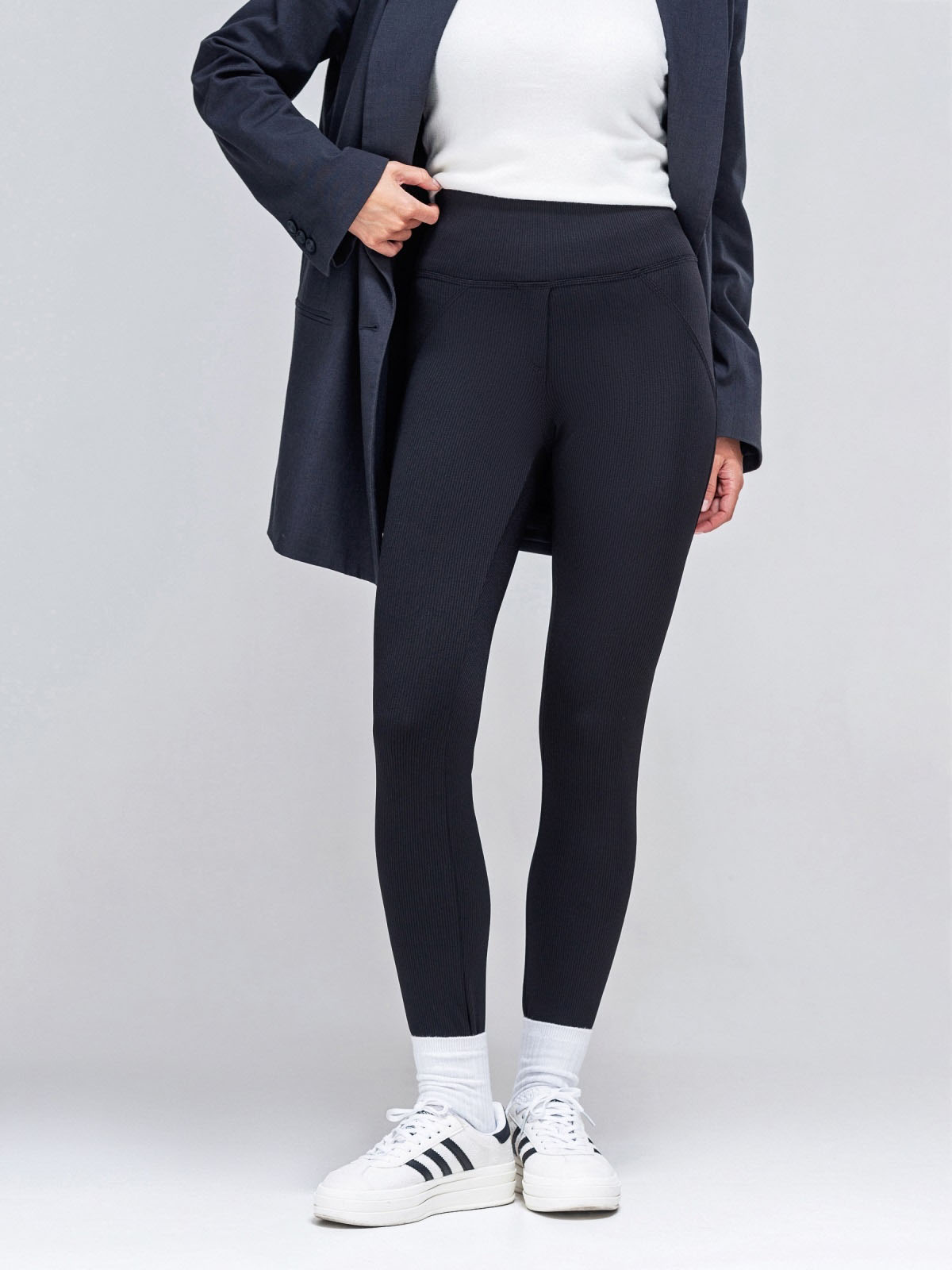 Утеплені лосини з начосом чорні | 72458