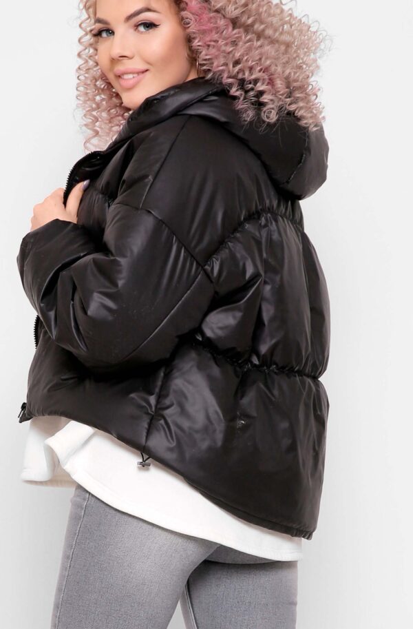 Куртка демісезонна коротка чорна | 71805