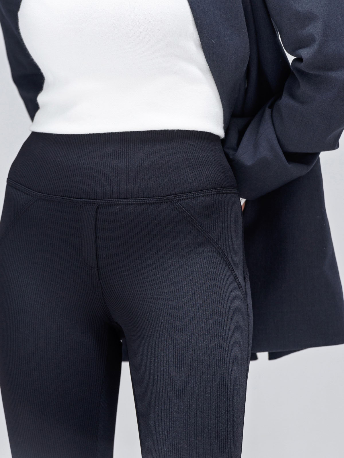 Утеплені лосини з начосом чорні | 72458