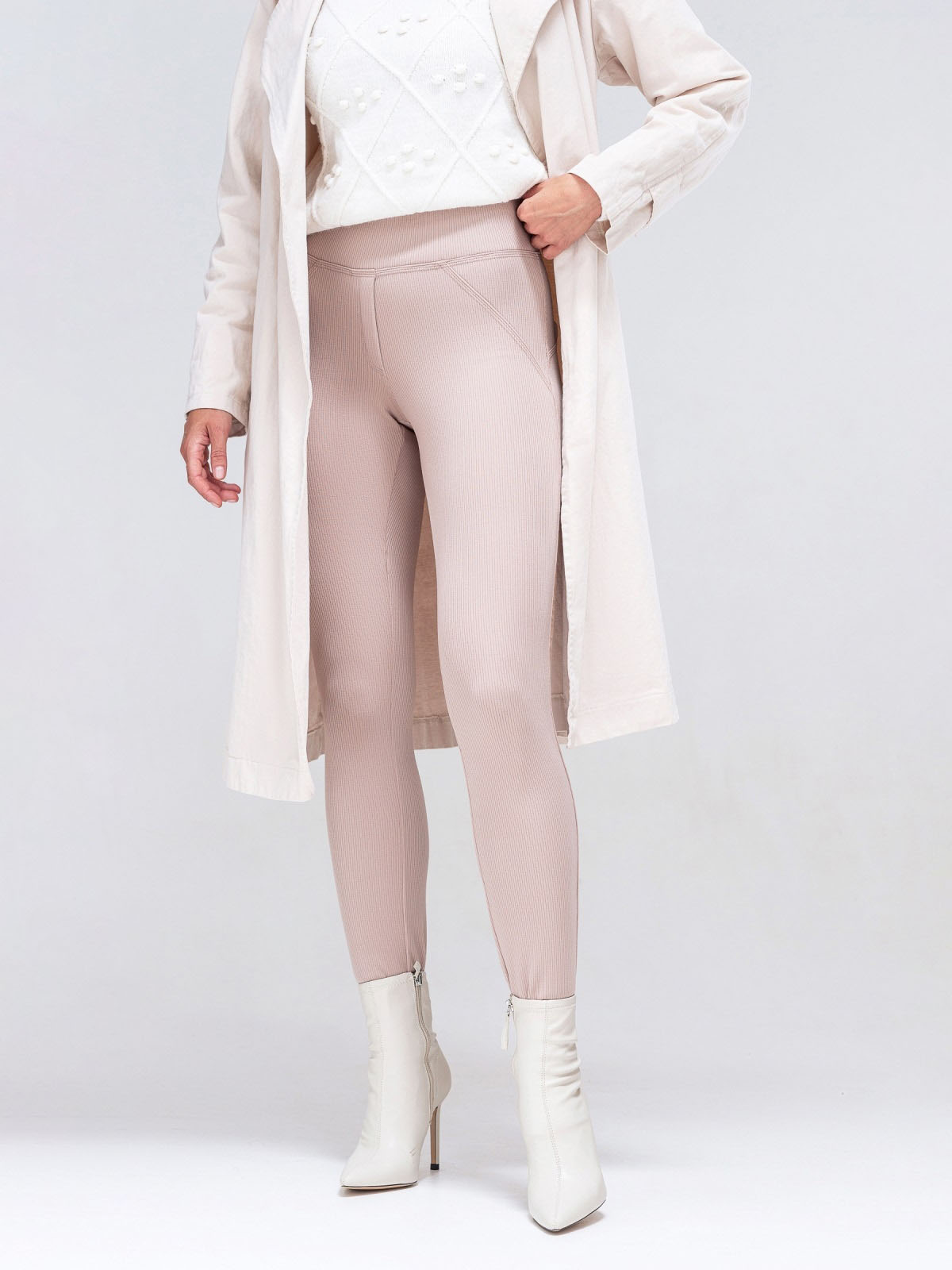 Утеплені лосини з начосом бежеві | 72471