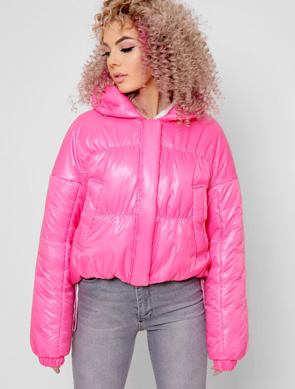 Куртка демісезонна коротка малинова | 71796