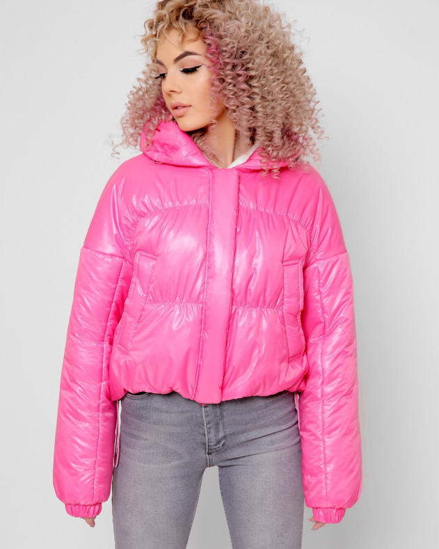 Куртка демісезонна коротка малинова | 71796