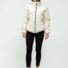 Демісезонна куртка молочна з екошкіри | 72424