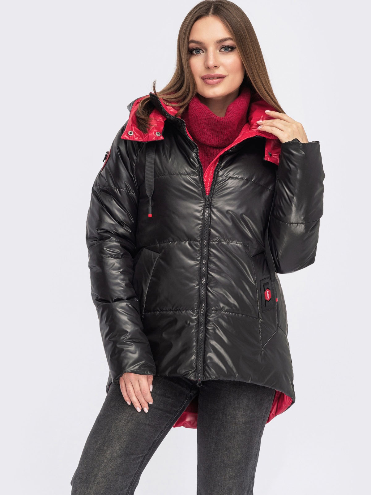 Демісезонна куртка чорна з каптуром | 70932 Демісезонна куртка чорна з каптуром | 70932