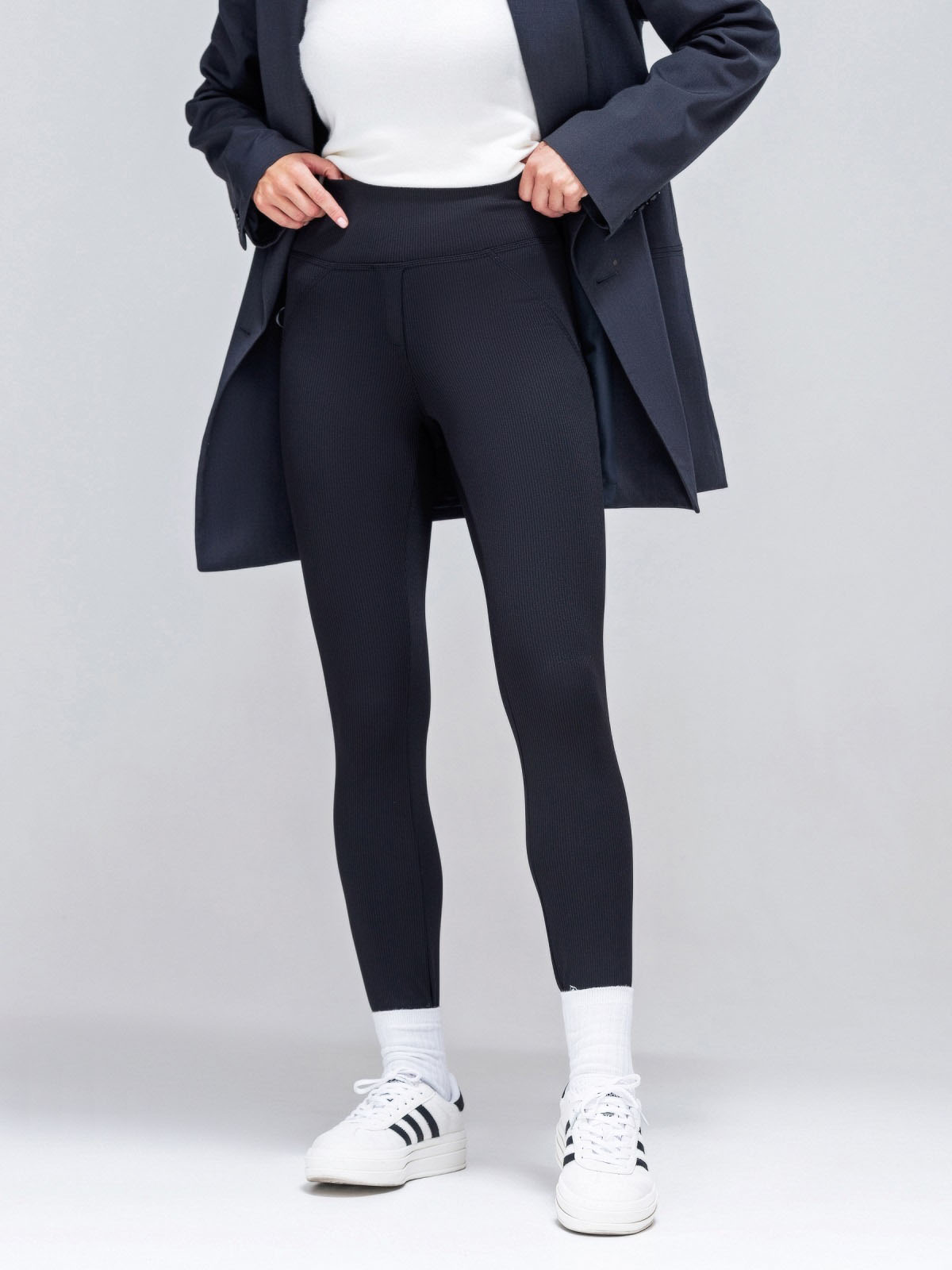 Утеплені лосини з начосом чорні | 72458