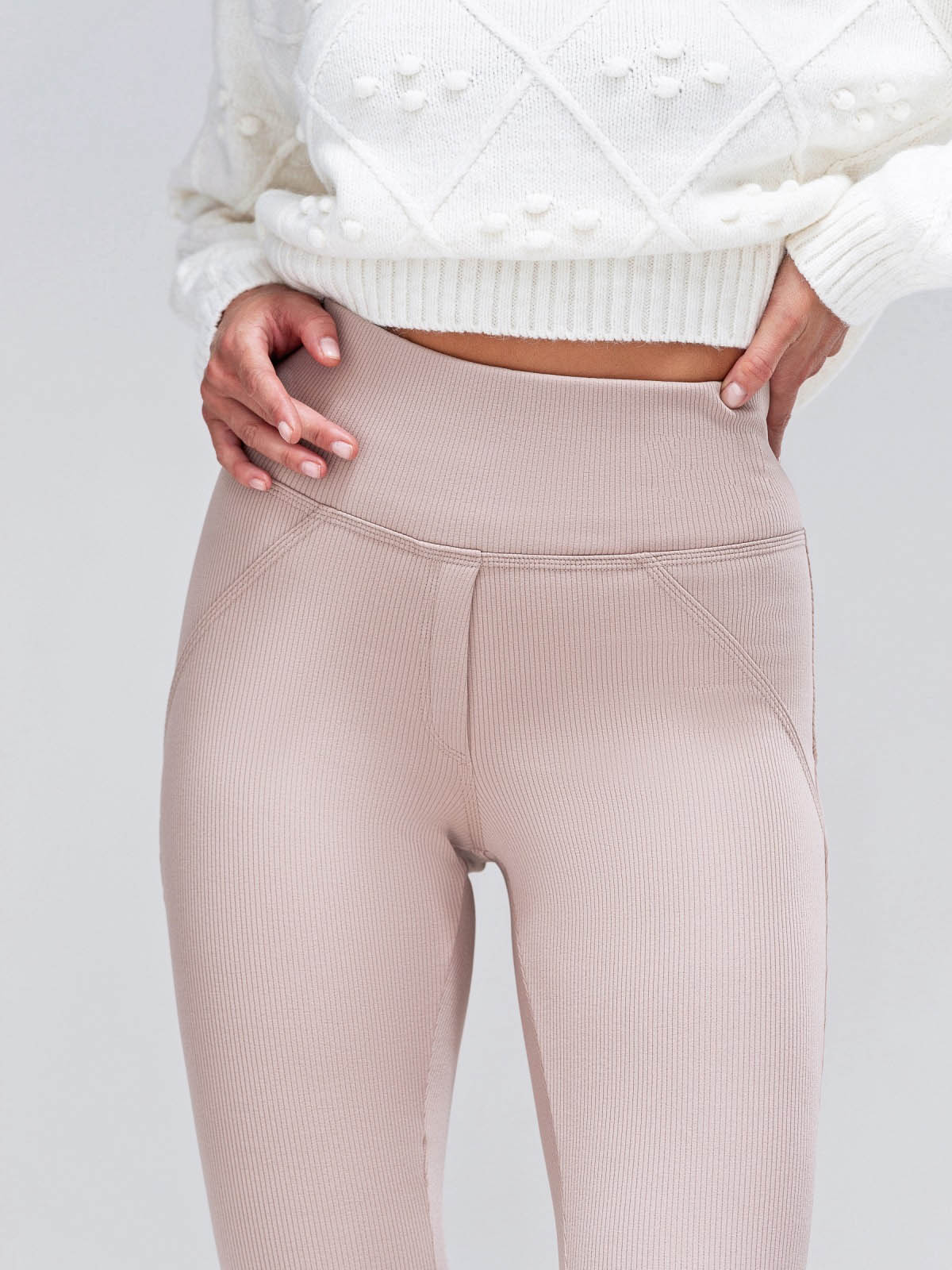 Утеплені лосини з начосом бежеві | 72471