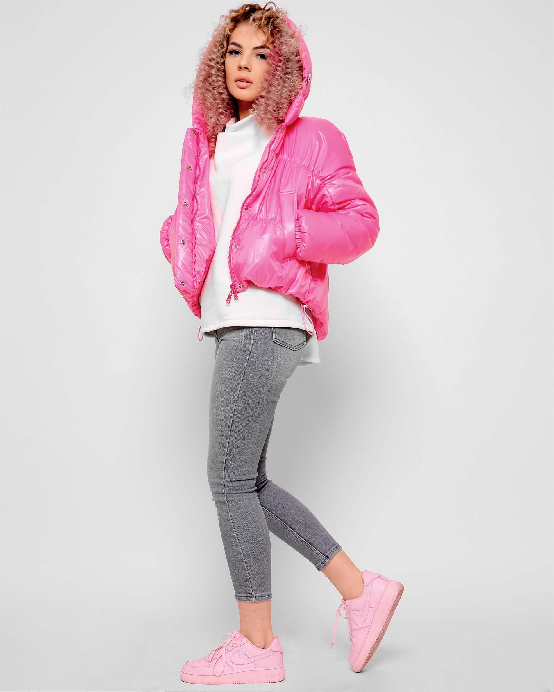 Куртка демісезонна коротка малинова | 71796