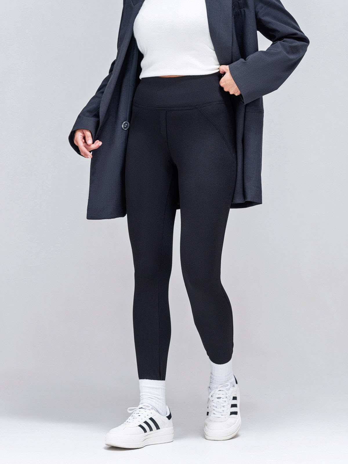 Утеплені лосини з начосом чорні | 72458