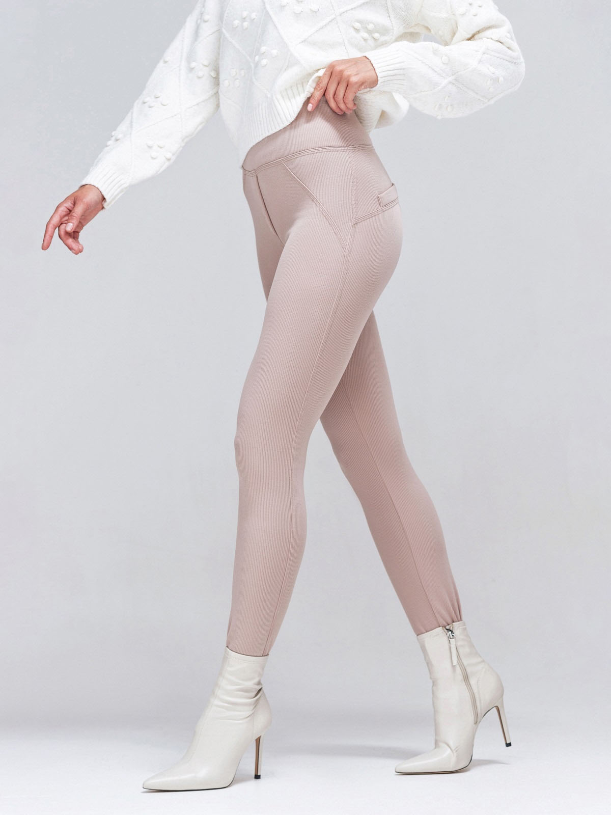 Утеплені лосини з начосом бежеві | 72471