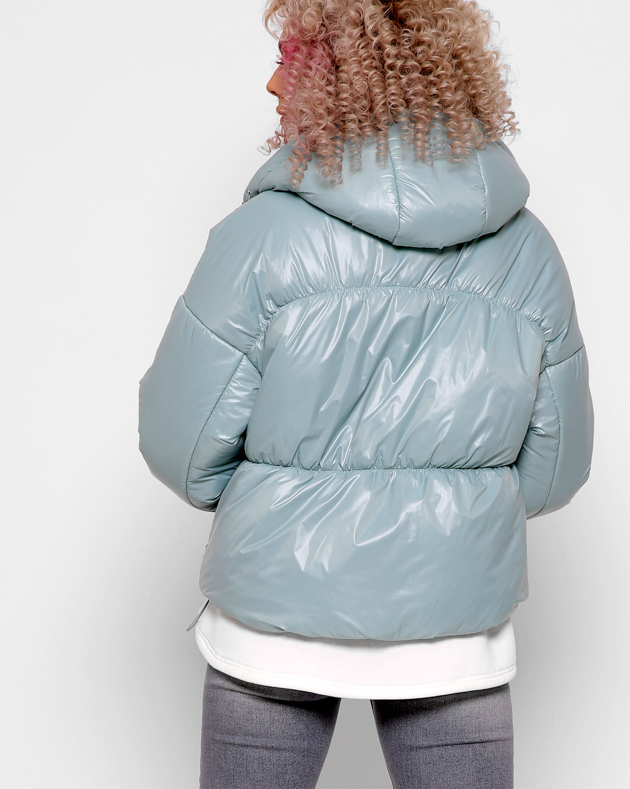 Жіноча куртка демісезонна коротка м'ятна | 71786 Жіноча куртка демісезонна коротка м'ятна | 71786